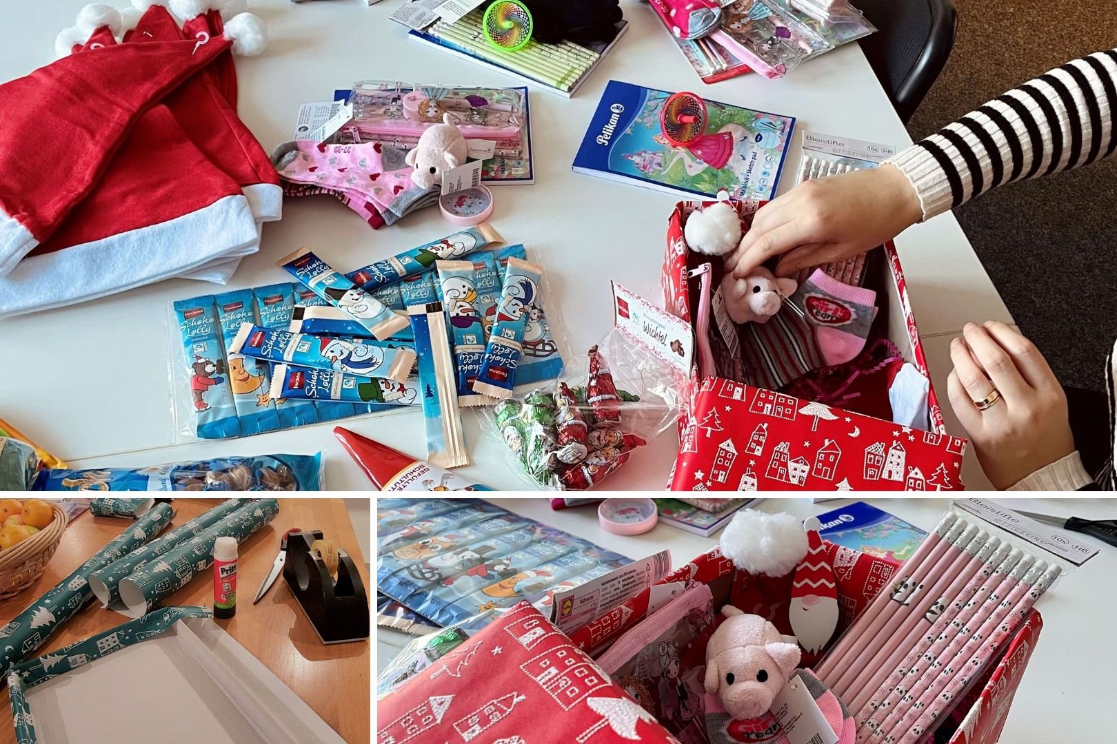 Wir packen Weihnachtspäckchen für Kinder in Not