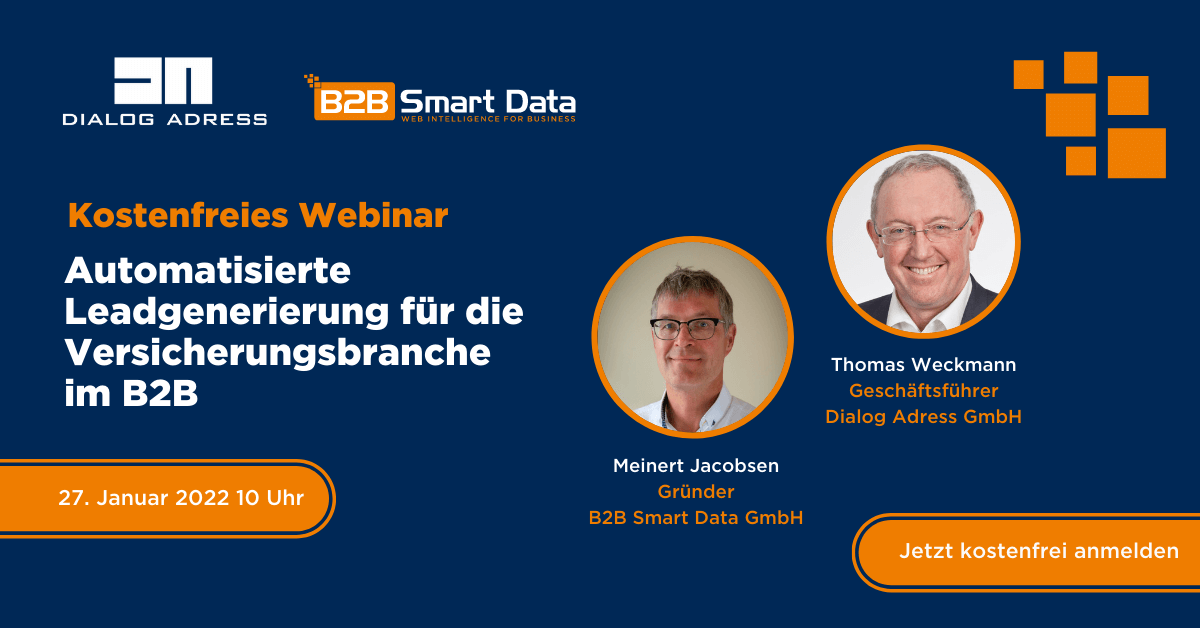 Webinar Ankündigung_Grafik_Automatisierte Leadgenerierung für die Versicherungsbranche im B2B